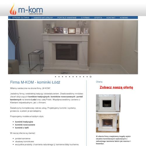 Portal kominkowy kamienny