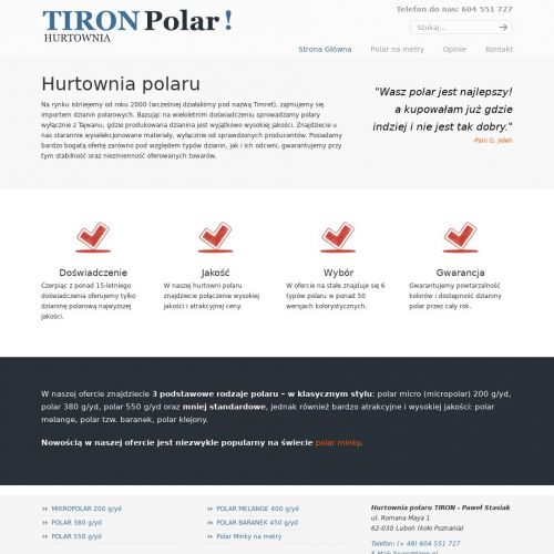 Hurtownia tkanin polar