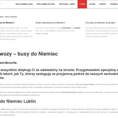 Przewóz busem do niemiec Kraków