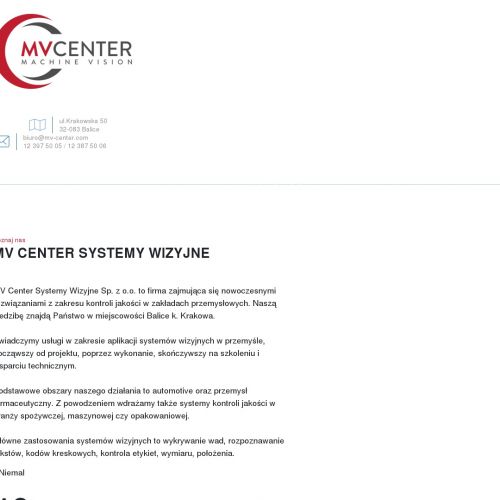 System wizyjny przemysłowy - Wrocław