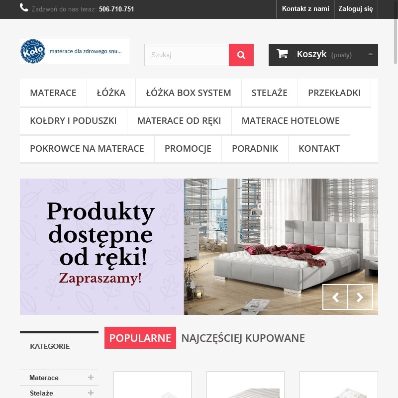 Materace lateksowe 180x200 w Gdyni