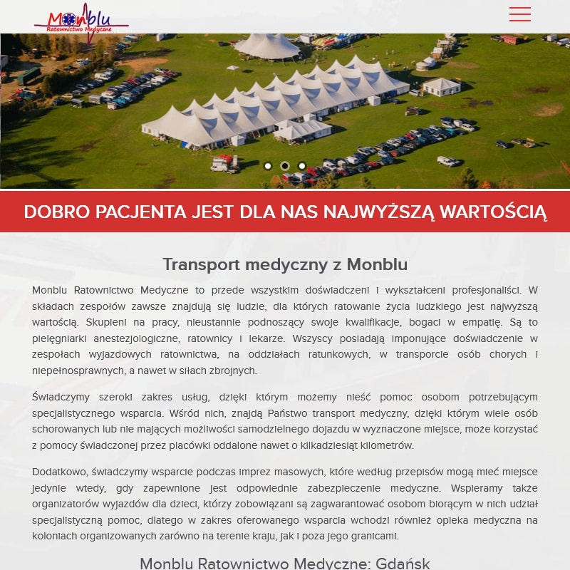 Międzynarodowy transport medyczny w Elblągu