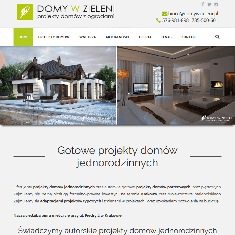 Projekt domu z ogrodem wewnętrznym