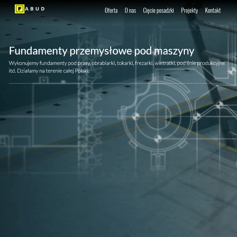 Fundament pod maszynę w Wrocławiu